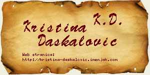Kristina Daskalović vizit kartica